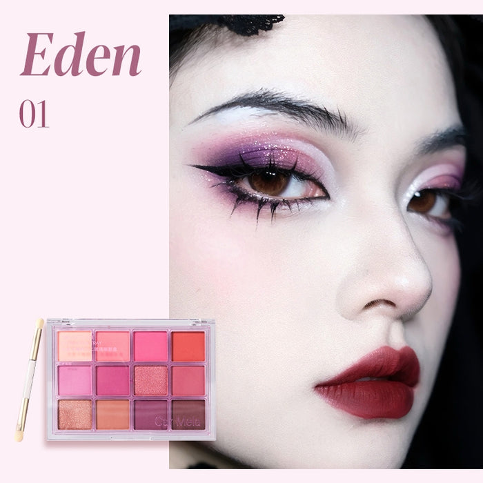 CARMELA 12-color Glazed Eyeshadow Palette T5031