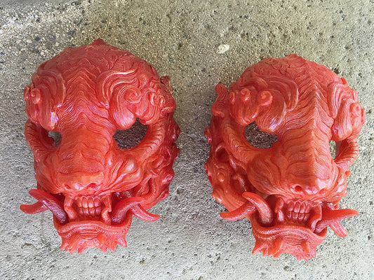 CAST URETHANE GLOW IN THE DARK SENTINAL MASK- FLAME