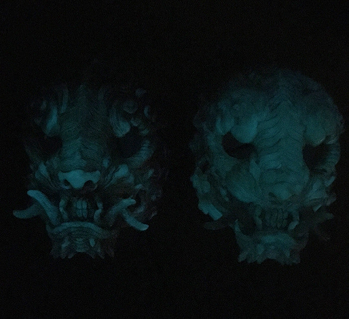 CAST URETHANE GLOW IN THE DARK SENTINAL MASK- FLAME
