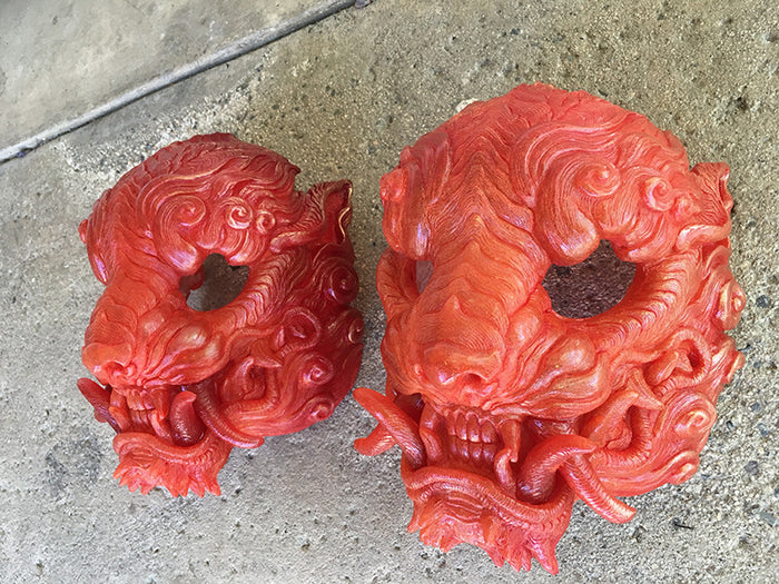 CAST URETHANE GLOW IN THE DARK SENTINAL MASK- FLAME