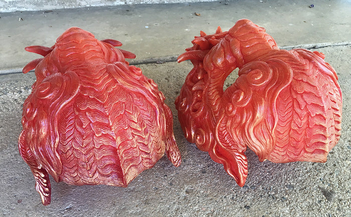 CAST URETHANE GLOW IN THE DARK SENTINAL MASK- FLAME