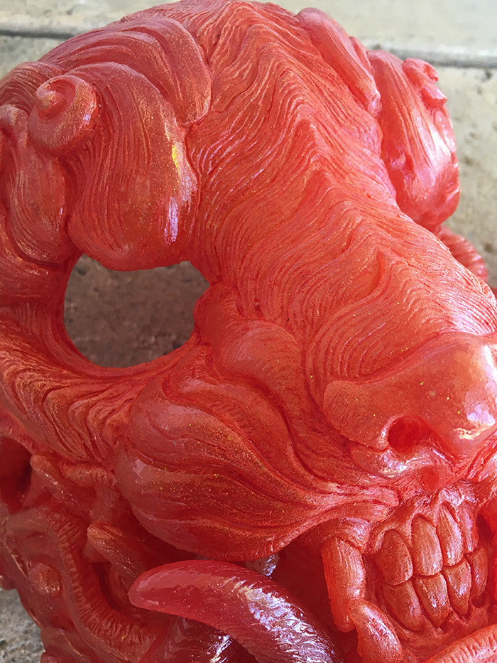 CAST URETHANE GLOW IN THE DARK SENTINAL MASK- FLAME