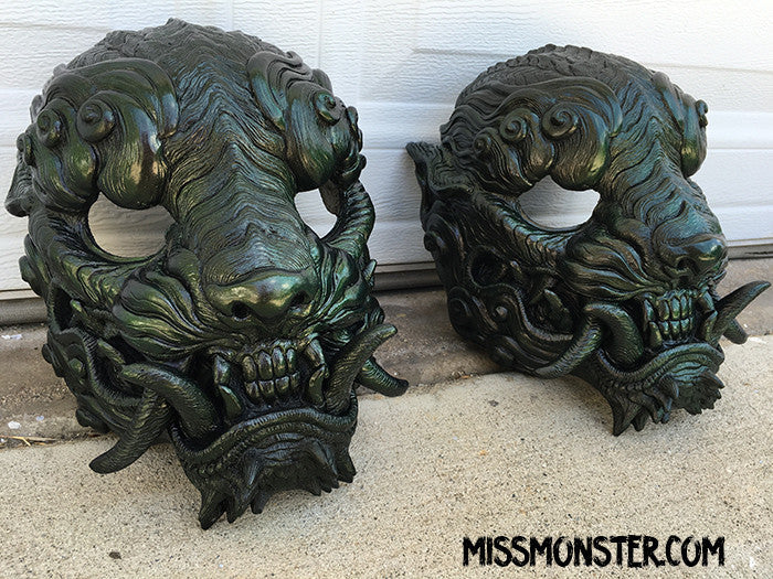 CAST URETHANE SENTINEL MASK - COLOR CHANGE EFFECT- GREEN