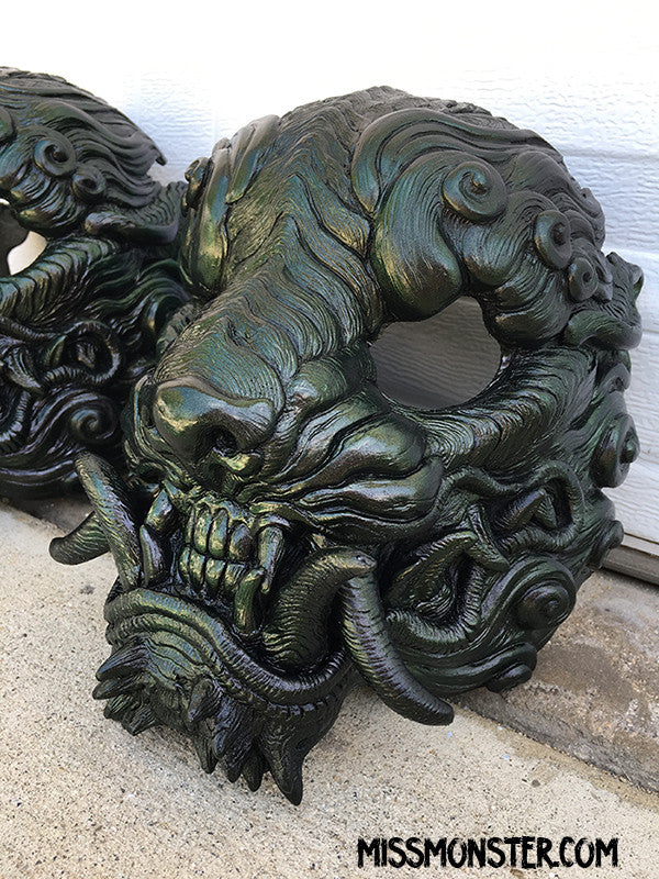 CAST URETHANE SENTINEL MASK - COLOR CHANGE EFFECT- GREEN