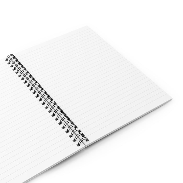 Cat Portrait Spiral Notebook — Tabby Cat with Flowers Ruled Journal