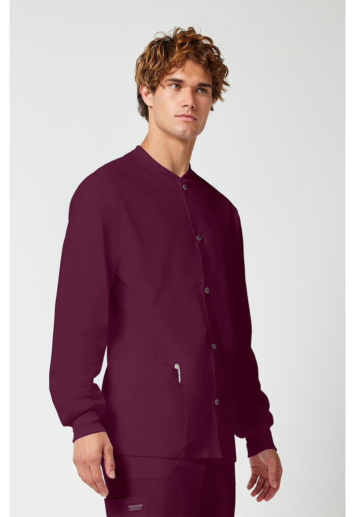 Cherokee Workwear Professionals Mens Snap Front Scrub Jacket