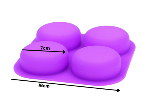 Circle Soap Mold - 4 Cavity