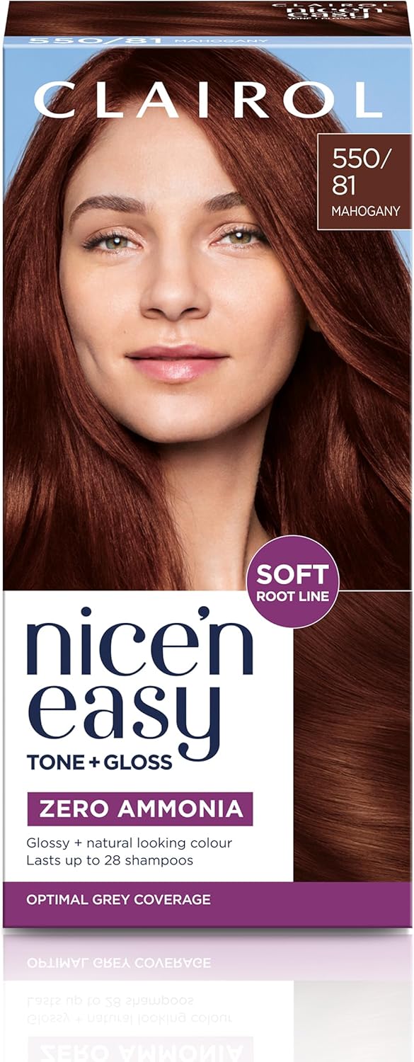 Clairol Nice'n Easy Tone+Gloss Semi Permanent Hair Dye - 550/81 Mahogany