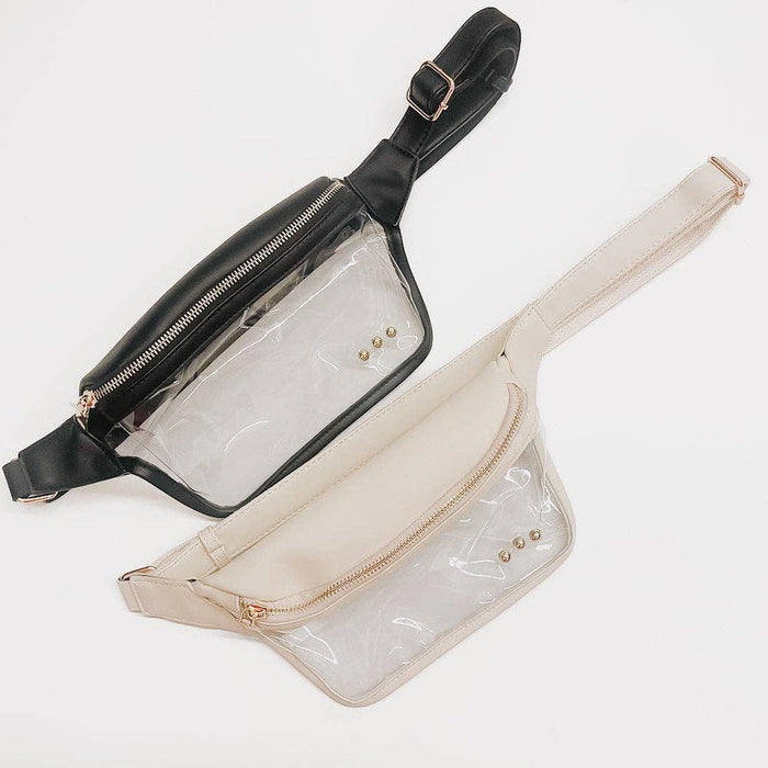 Pretty Simple Clara Bum Bag in black with adjustable strap and zipper closure, designed for hands-free convenience.