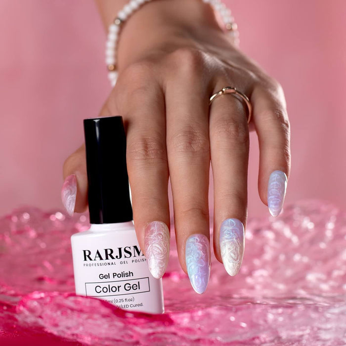 RARJSM® Classic Series Thread Pearl Gel Nail Polish 6 Colors Set