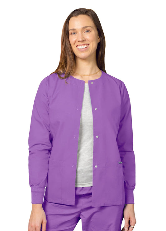 Clearance Adar Universal Unisex Snap Front Warm-Up Scrub Scrub Jacket