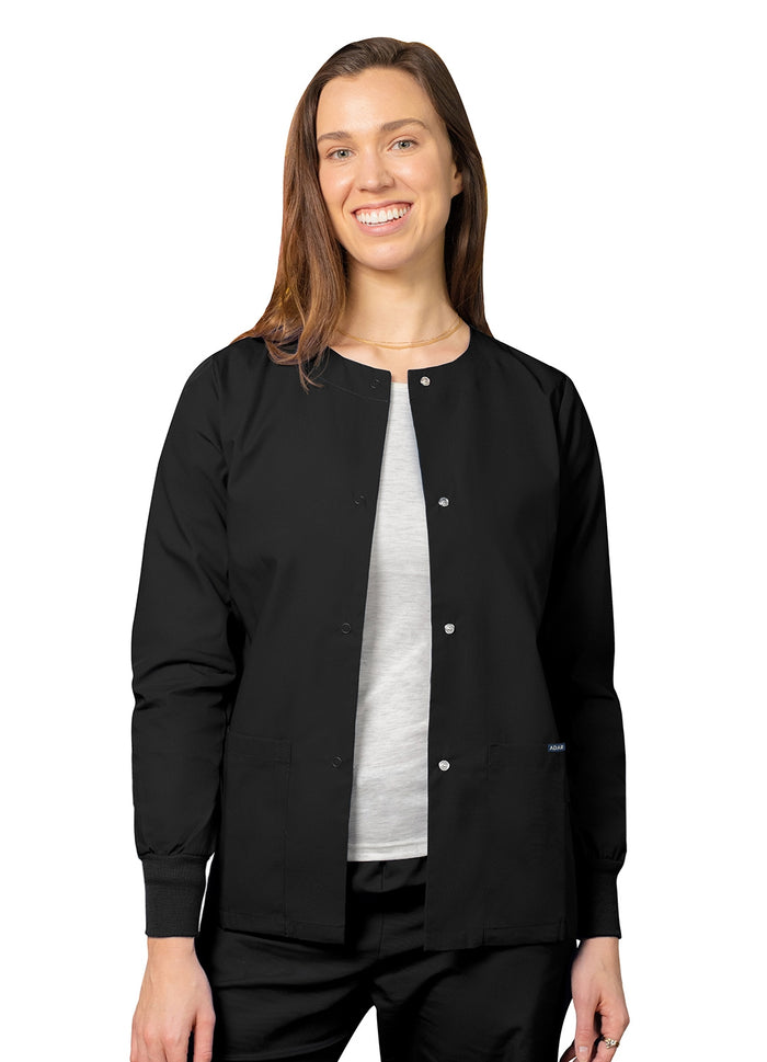 Clearance Adar Universal Unisex Snap Front Warm-Up Scrub Scrub Jacket