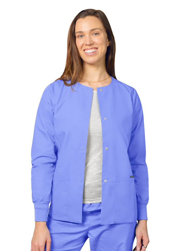 Clearance Adar Universal Unisex Snap Front Warm-Up Scrub Scrub Jacket