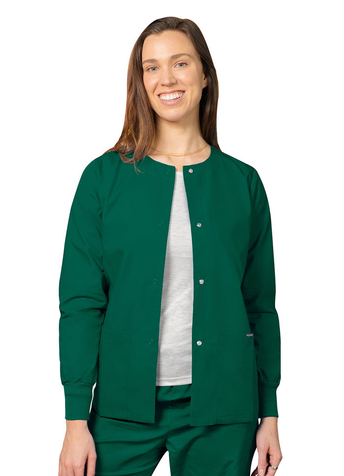 Clearance Adar Universal Unisex Snap Front Warm-Up Scrub Scrub Jacket