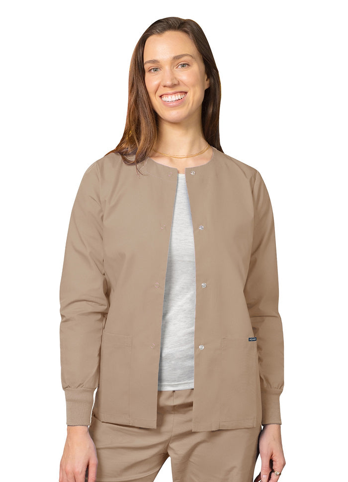 Clearance Adar Universal Unisex Snap Front Warm-Up Scrub Scrub Jacket