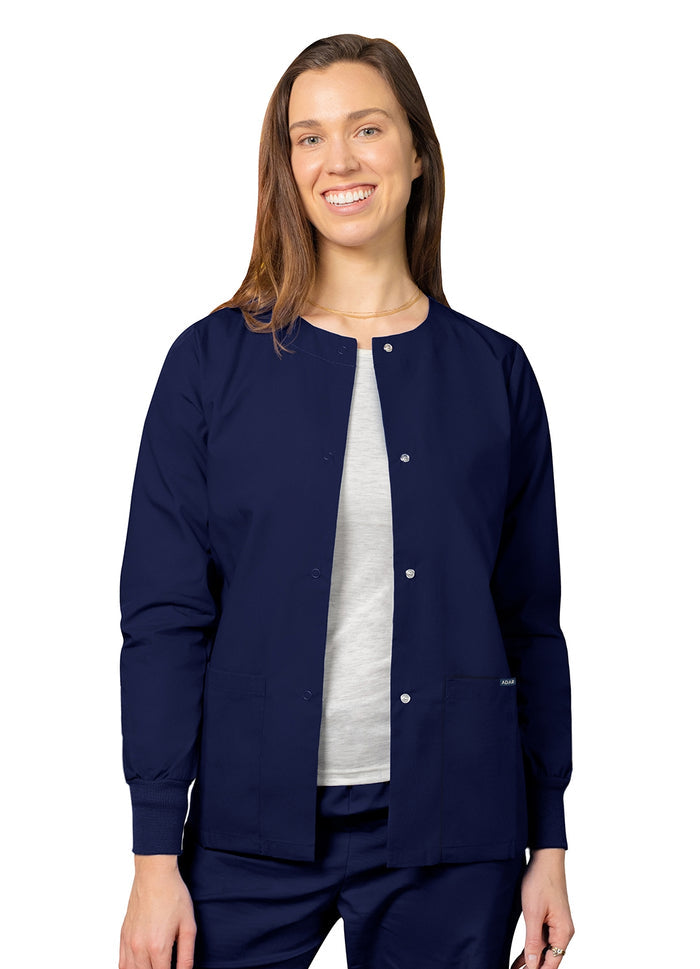 Clearance Adar Universal Unisex Snap Front Warm-Up Scrub Scrub Jacket