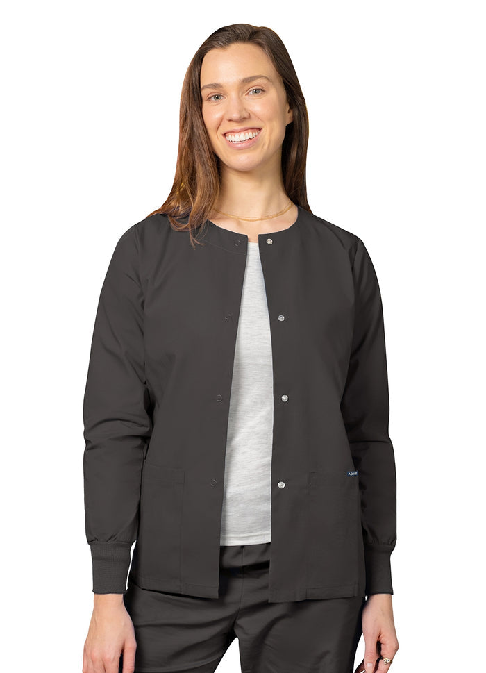 Clearance Adar Universal Unisex Snap Front Warm-Up Scrub Scrub Jacket