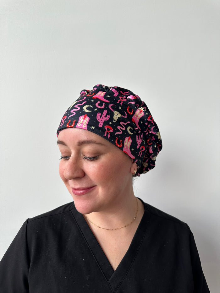 CloudCaps Scrub Cap | Pink Boots