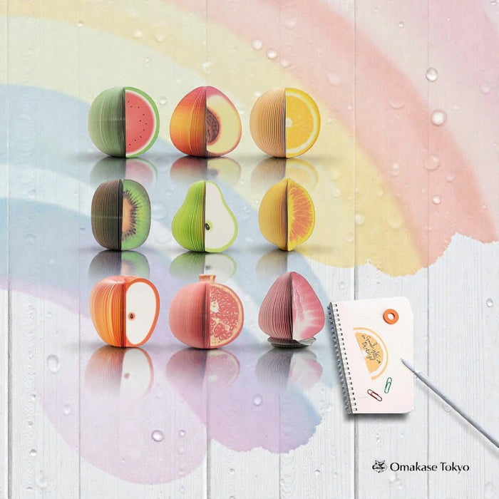 Coollooda Fruit Notepad Set – 3D Fruit Sticky Notes(Set of 9)