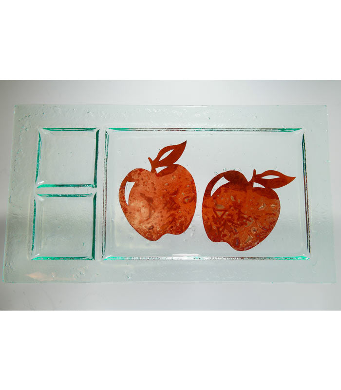 Copper Apple Glass Tray