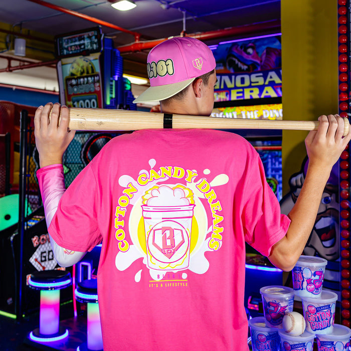 Adult model wearing Cotton Candy Pink Lemonade arm sleeve