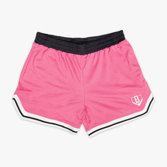 Red Court Azalea shorts — front view