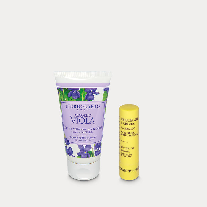 Crema Mani Accordo Viola e Proteggilabbra in omaggio