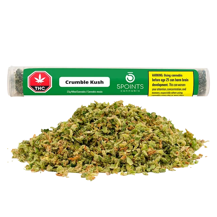 5 Points Cannabis 3.5 g Crumble Kush Flower