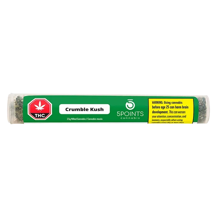 5 Points Cannabis 3.5 g Crumble Kush Flower