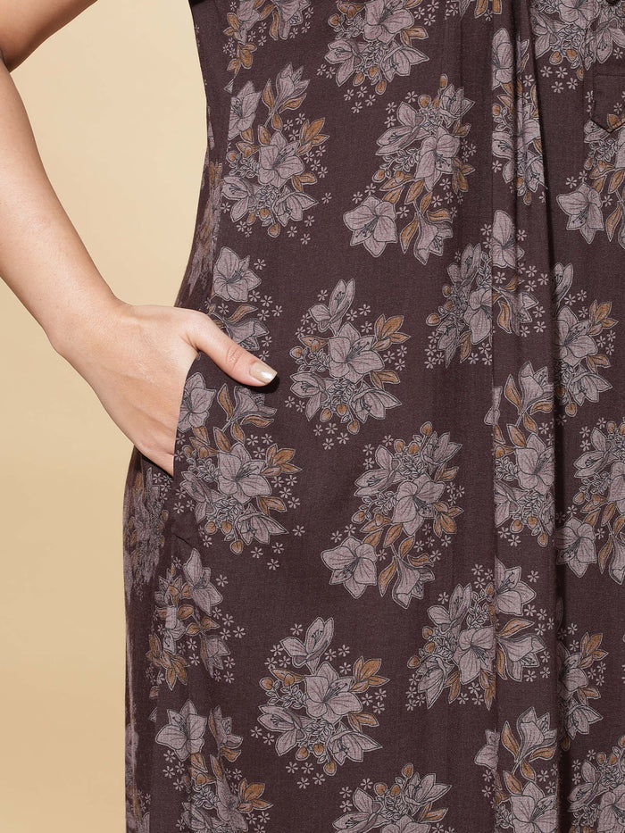 Latest Coffee Cotton Nighty For Women