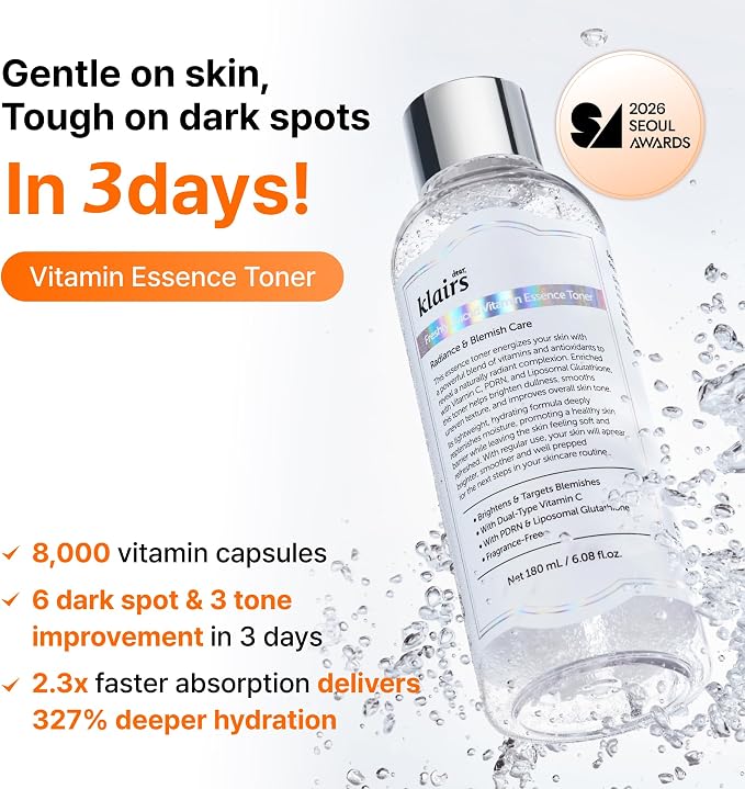 Dear, Klairs Freshly Juiced Vitamin Essence Toner 180ml