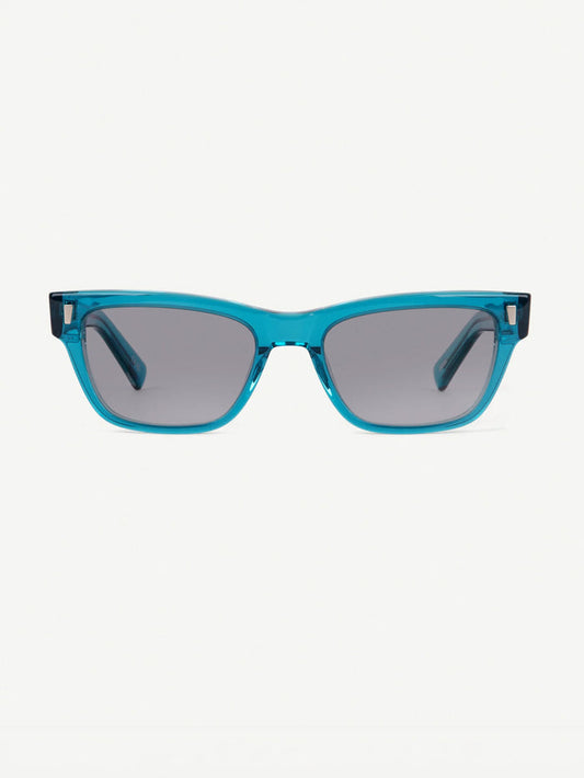 DECADE COULTER 60s SUNGLASSES DECADE EYEWEAR CRYSTAL BLUE/LIGHT GREY
