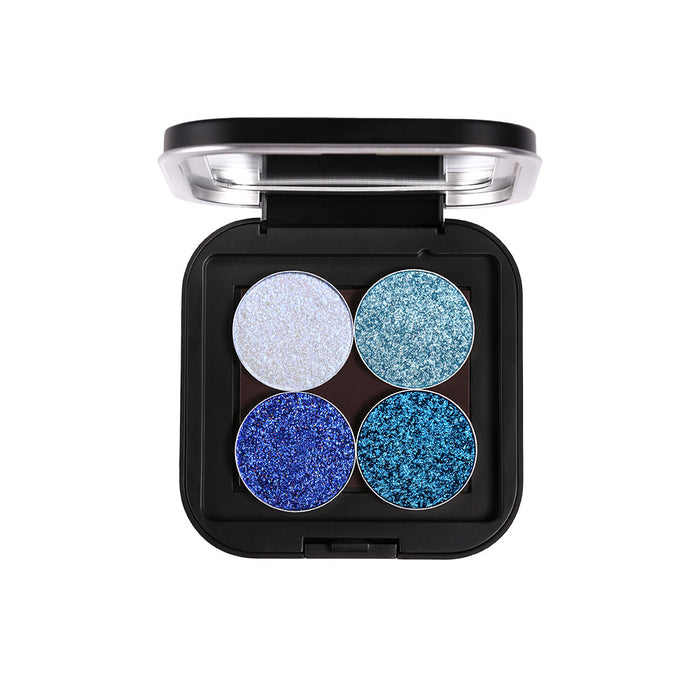 DE'LANCI Snow Kingdom 4-Color Polarized Holographic Eyeshadow Palette T4231