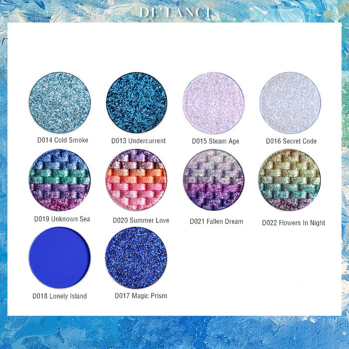 DE'LANCI Snow Kingdom 4-Color Polarized Holographic Eyeshadow Palette T4231