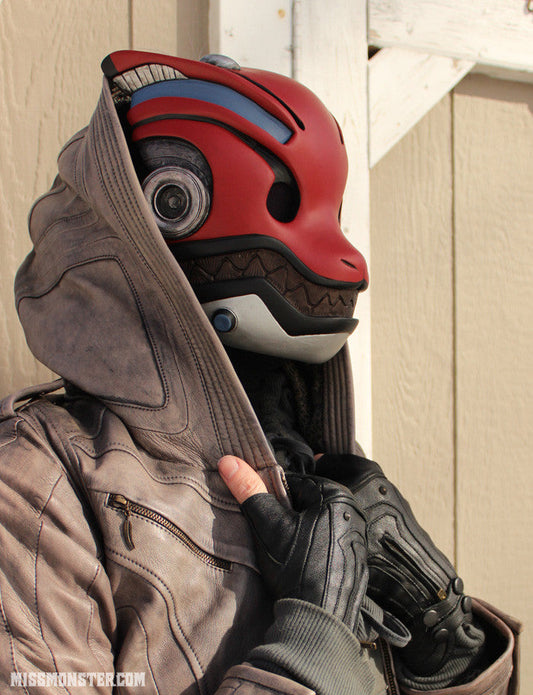 DELUXE PAINTED ROBO FOX MASK WITH LED