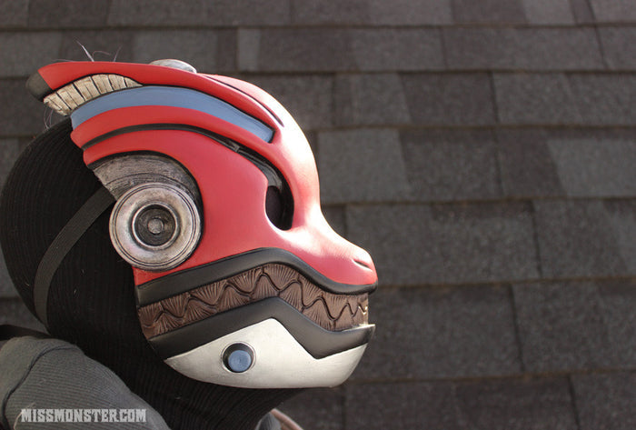 DELUXE PAINTED ROBO FOX MASK WITH LED