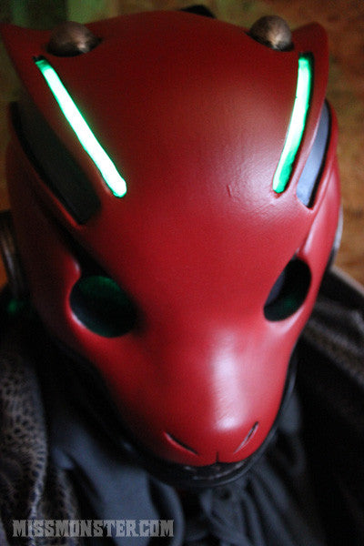 DELUXE PAINTED ROBO FOX MASK WITH LED