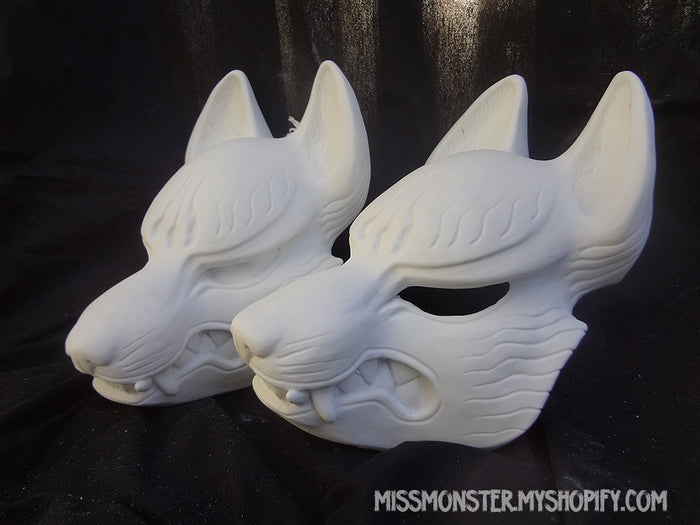 DIY KITSUNE MASK-  CUT OR RAW CAST