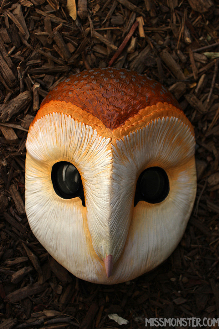 DIY WHITE CAST OWL MASK- READY TO SHIP