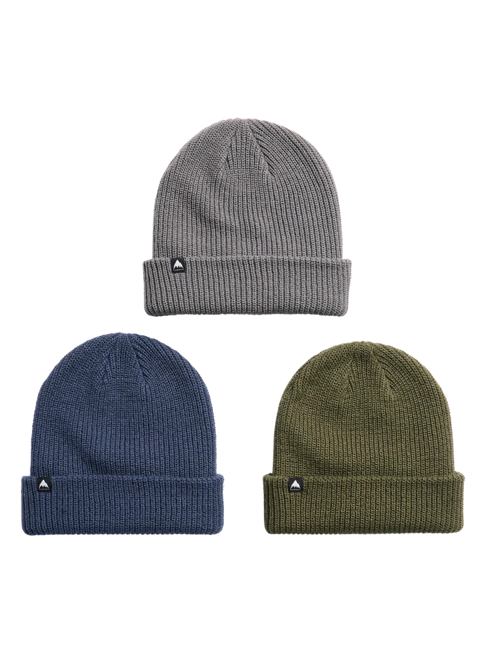Product image of Burton DND Beanie (3 Pack)[Variant:Selvedge Blue / Gotham Gray / Dried Moss]
