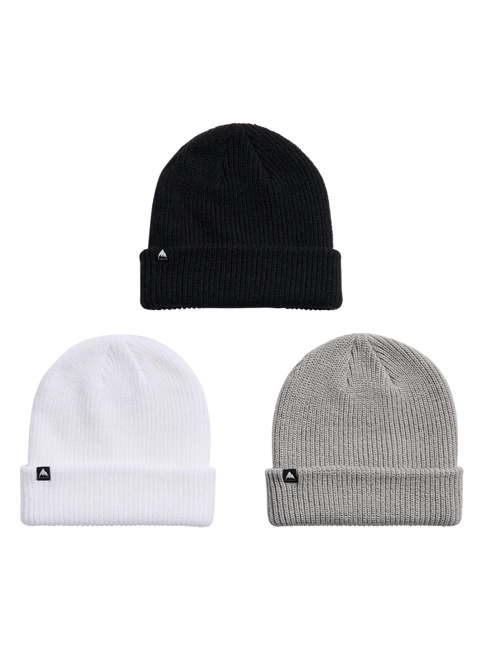 Product image of Burton DND Beanie (3 Pack)[Variant:True Black / Sharkskin / Stout White]