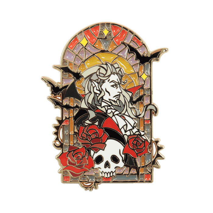 Dracula Stained Glass Pin