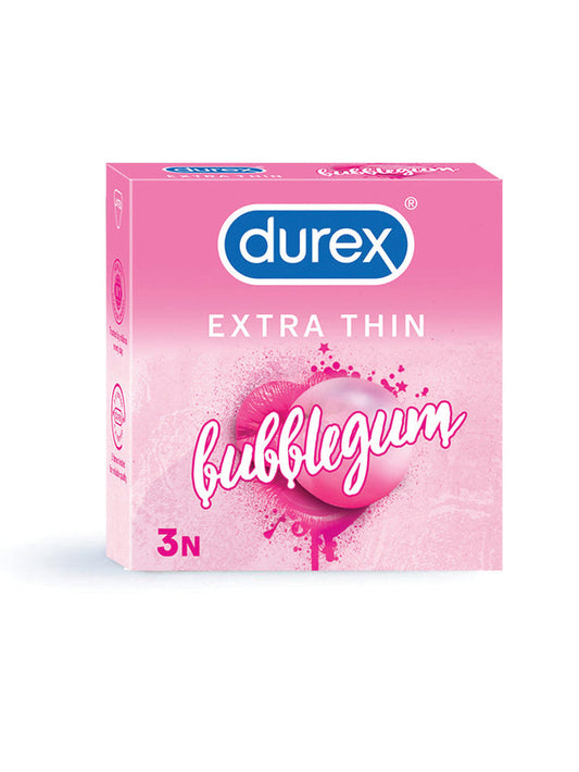 Durex Extra Thin Bubblegum Flavoured Condoms (3 in each pack)