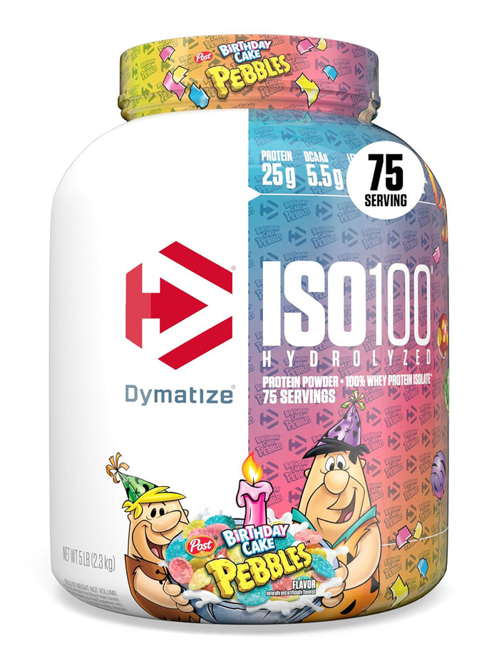 Dymatize ISO100 Hydrolyzed Whey Protein Birthday Cake Pebbles (2.3 kg)