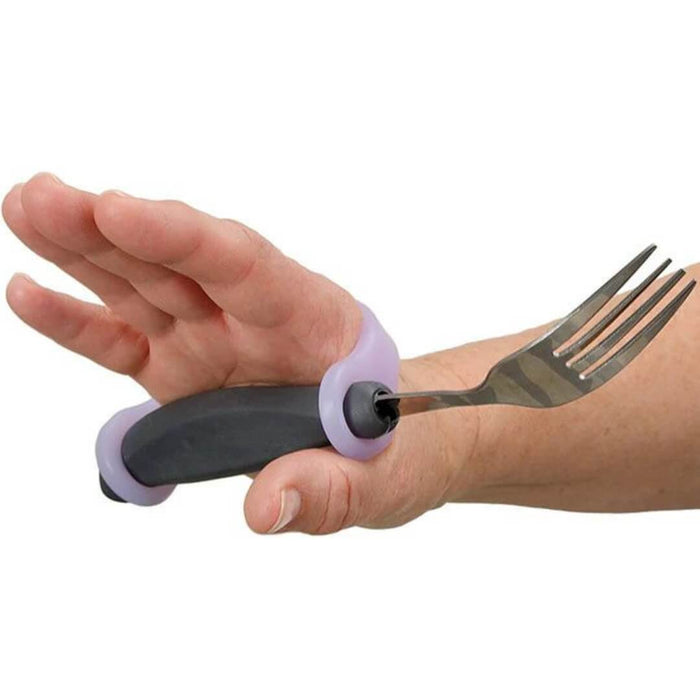 EazyHold Lavender Two Pack 5 1/4" - Universal Cuff, Silicone Adaptive Grip Aid