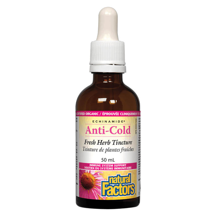 Dropper Bottle of Natural Factors Echinamide Anti-Cold Fresh Herb Tincture 50ml