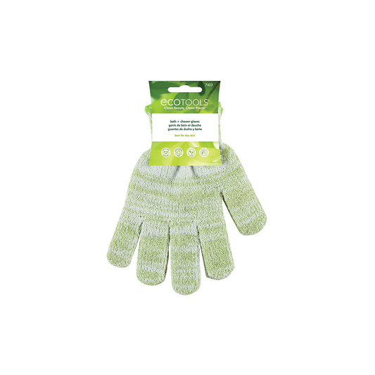 EcoTools Exfoliating Bath & Shower Gloves, Green