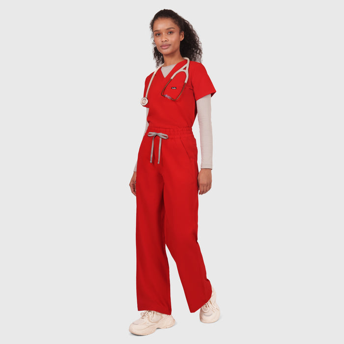 Elan High Waisted Wide-Leg Scrub Pant