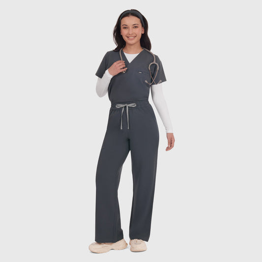 Elan High Waisted Wide-Leg Scrub Pant