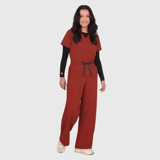 Elan High Waisted Wide-Leg Scrub Pant